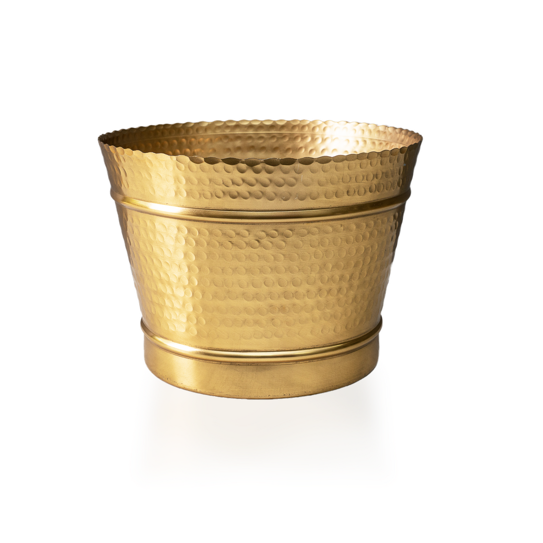 Gold Hammered Planters