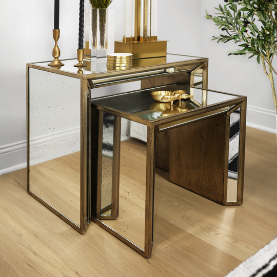 Mirrored Nesting Tables