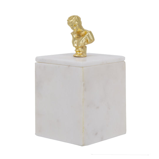White Marble Bust Box