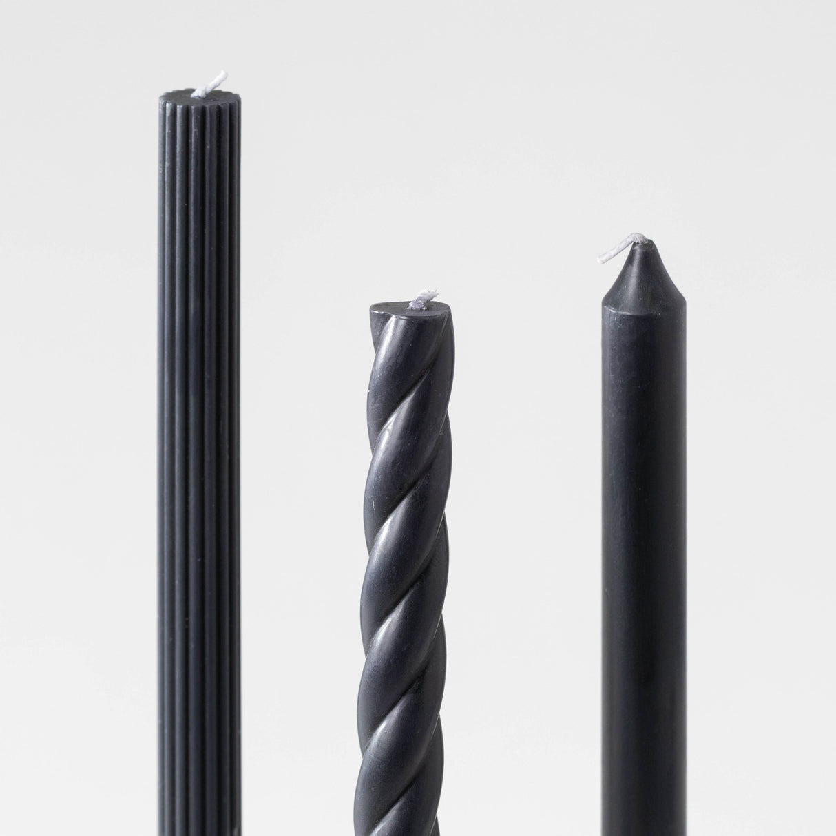 Assorted Black Candle Tapers
