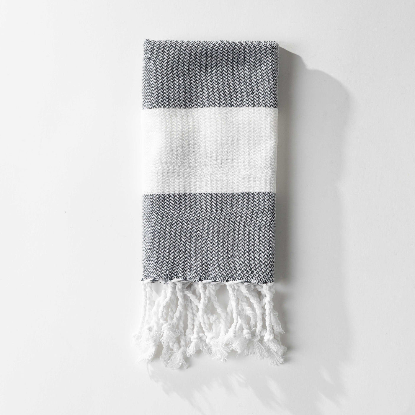 Black & White Turkish Towel - Large Stripes