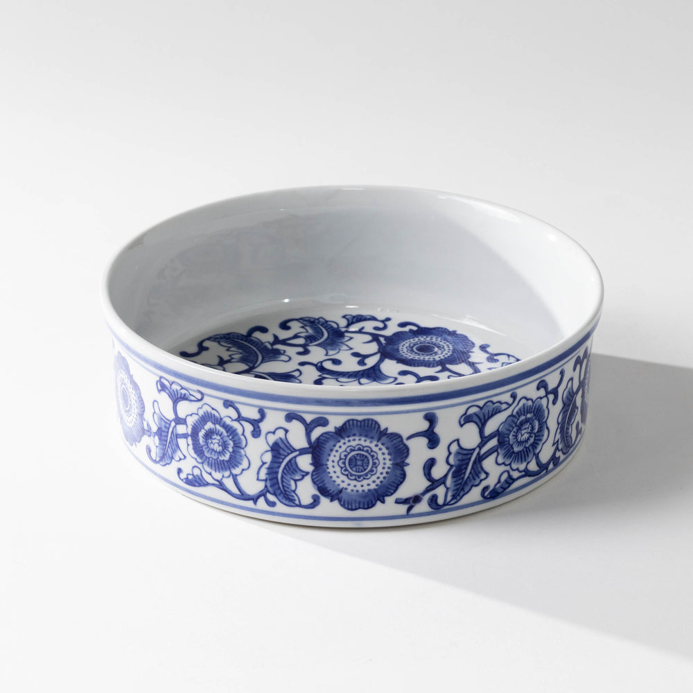 Blue Floral Pet Bowls