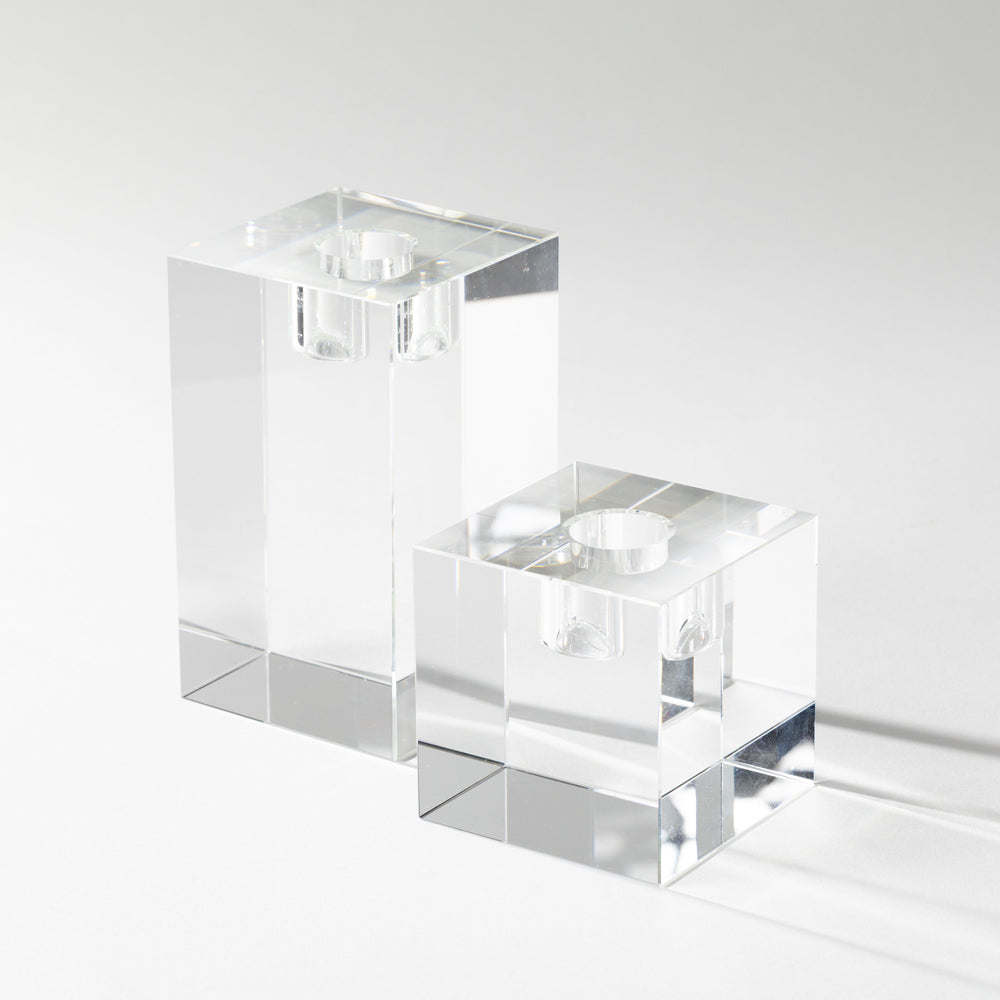 Crystal Glass Taper Holder