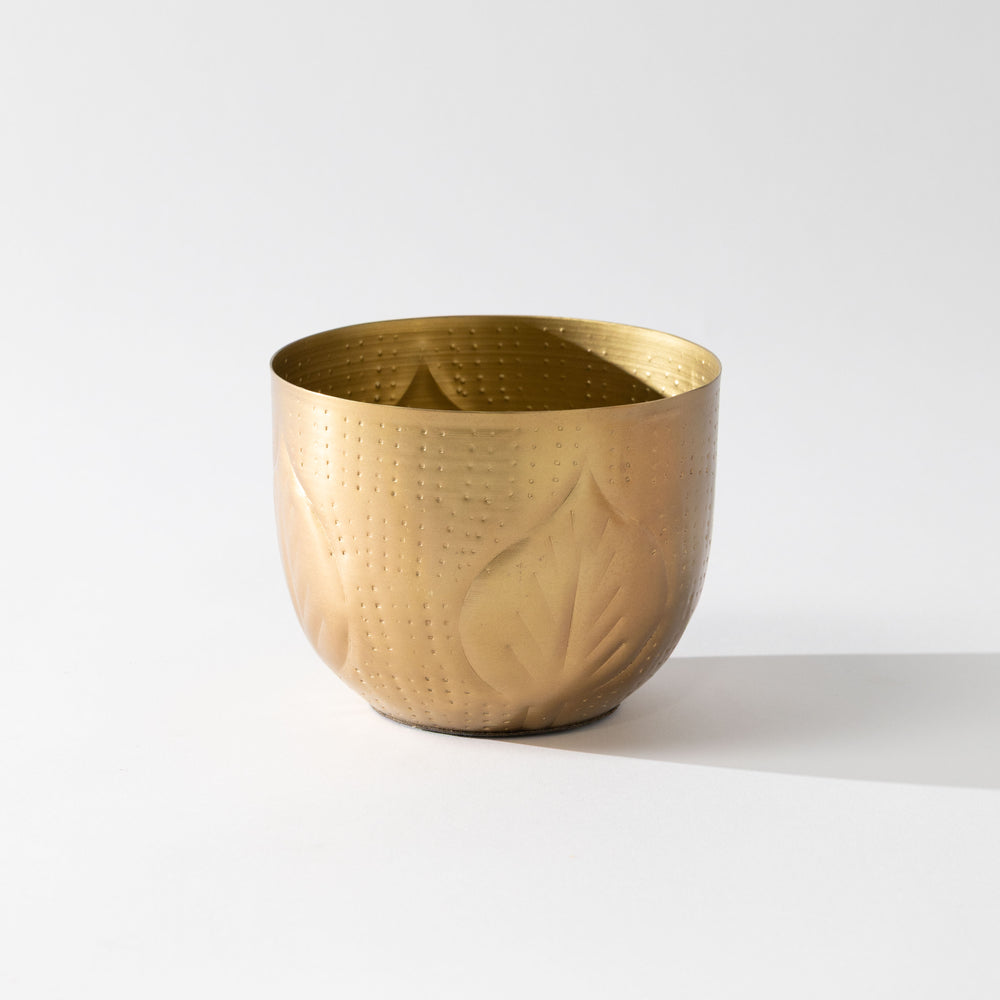 Debossed Metal Planter Set