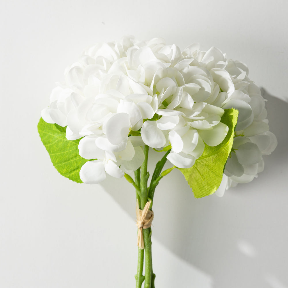 13" White Hydrangea Bundle