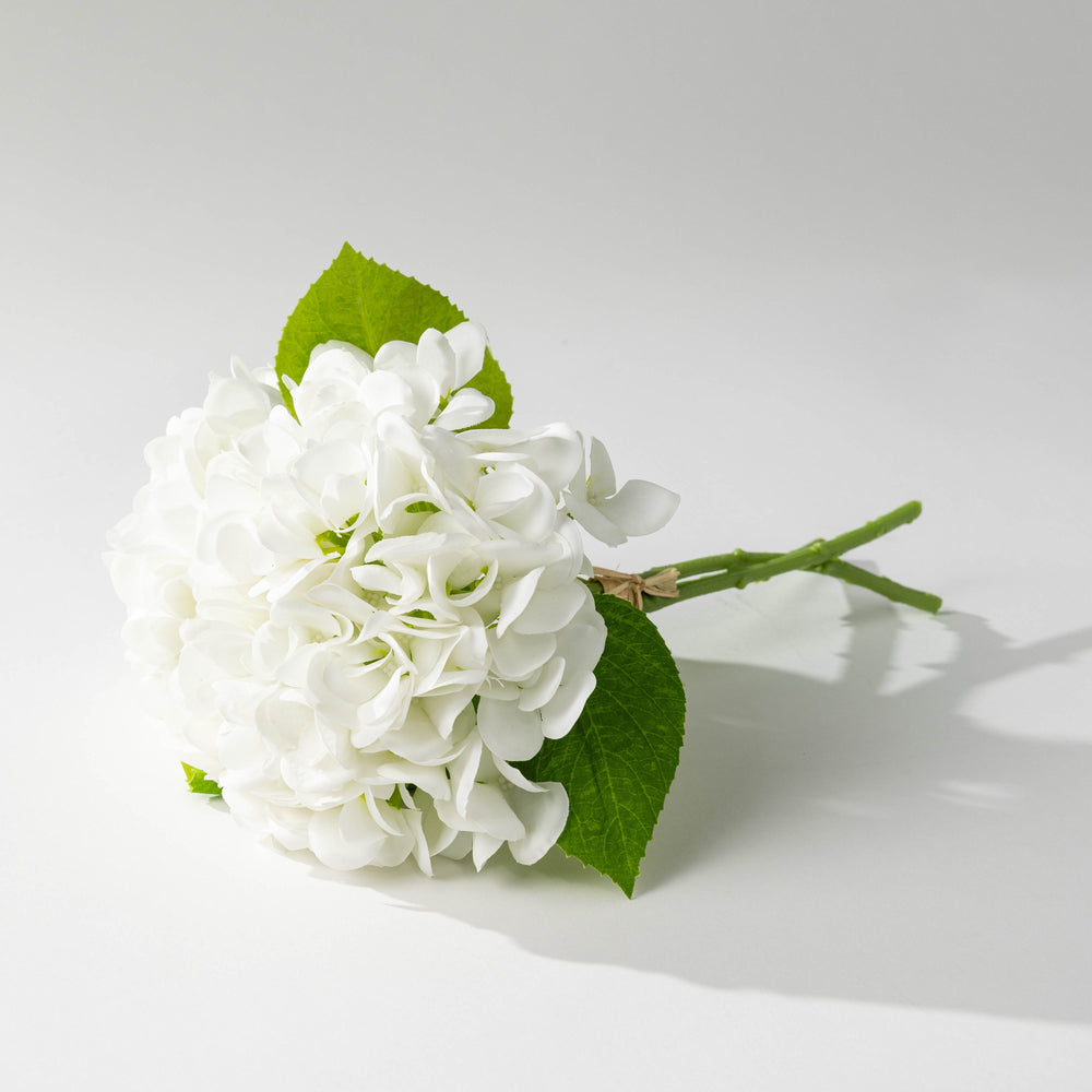 13" White Hydrangea Bundle