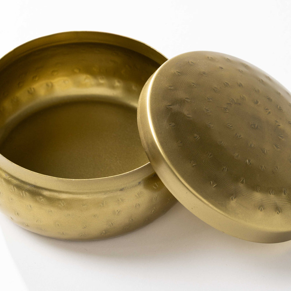 Gold Hammered Container