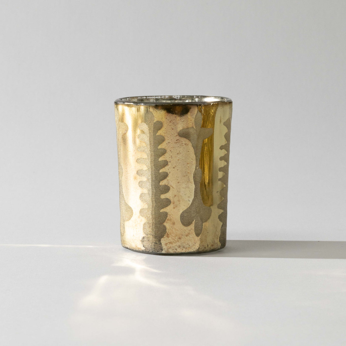 Gold Mercury Glass Votive Holder Set