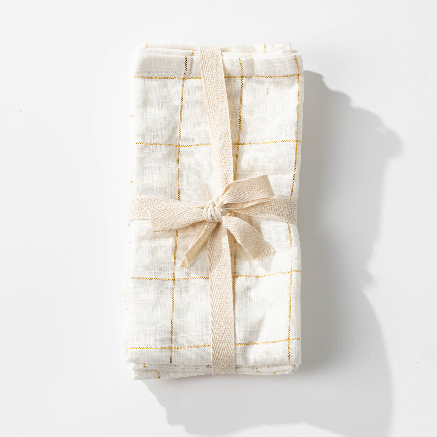 Gold Squares Napkin Set