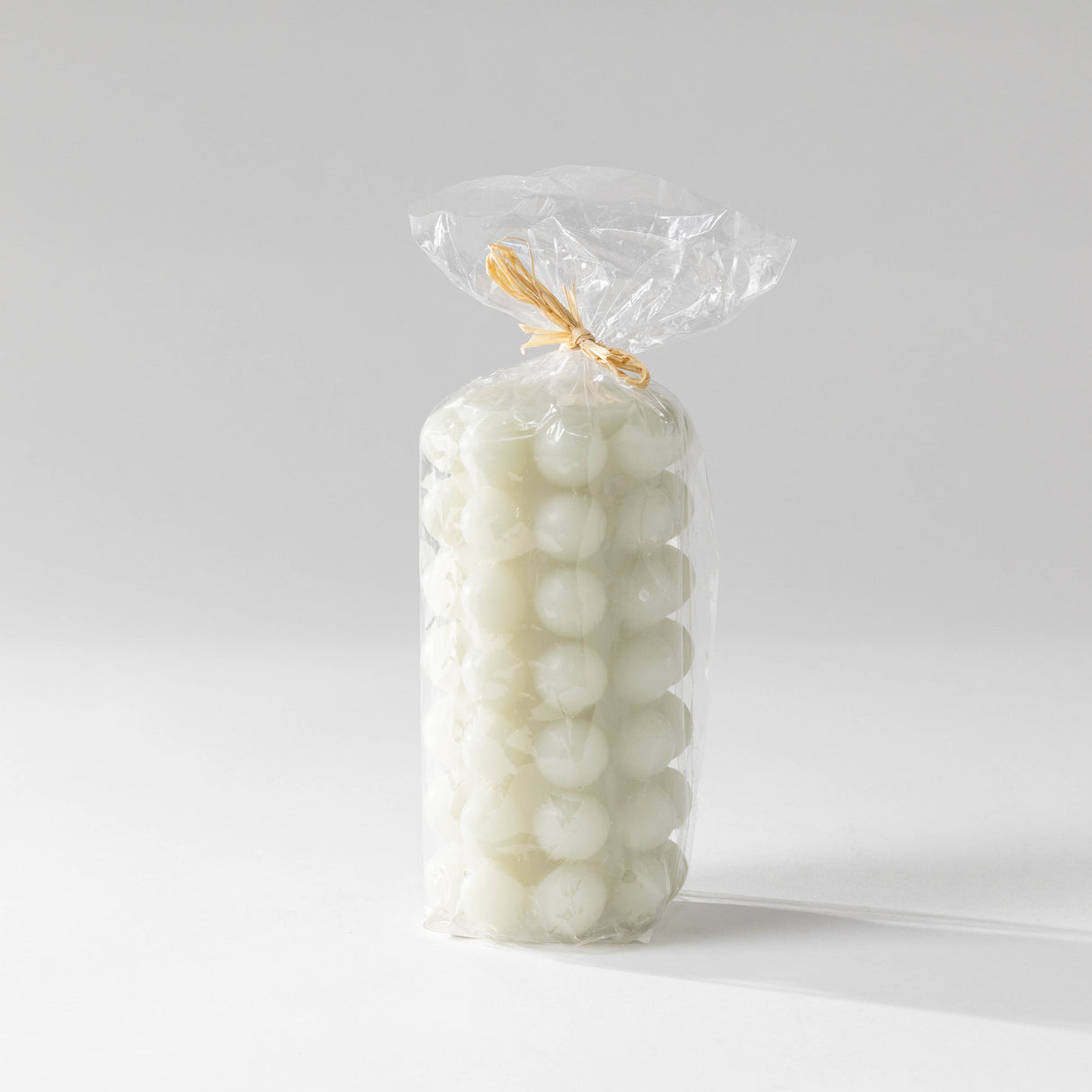 Grey Hobnail Pillar Candle