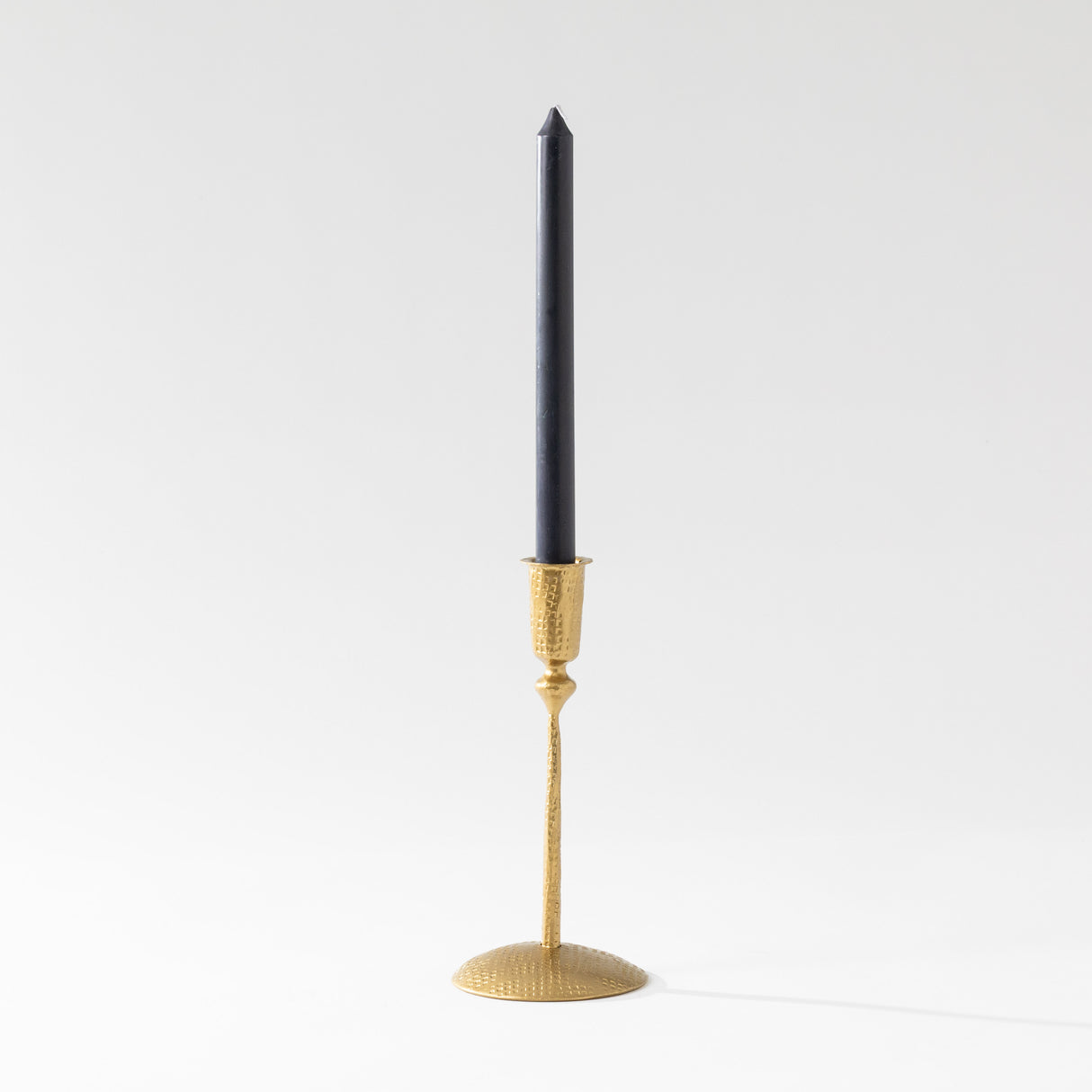 Hand-Forged Hammered Metal Taper Holder