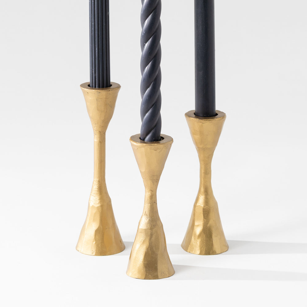 Hand-Forged Iron Taper Holders Set