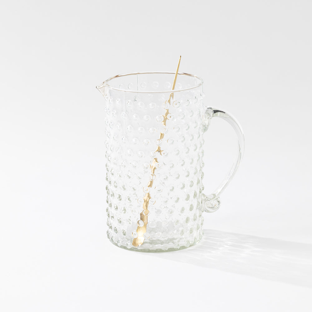 Hobnail Pitcher & Drinking Glasses