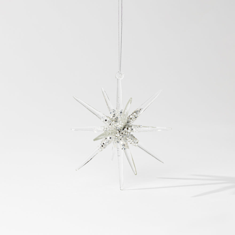 Glass 3D Snowflake Ornament