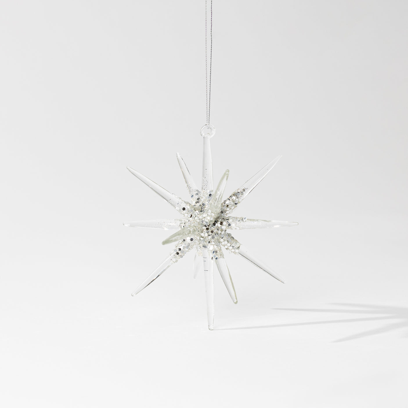 Glass 3D Snowflake Ornament