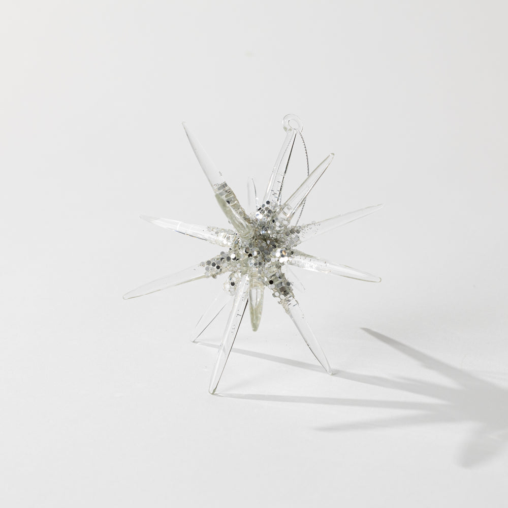 Glass 3D Snowflake Ornament