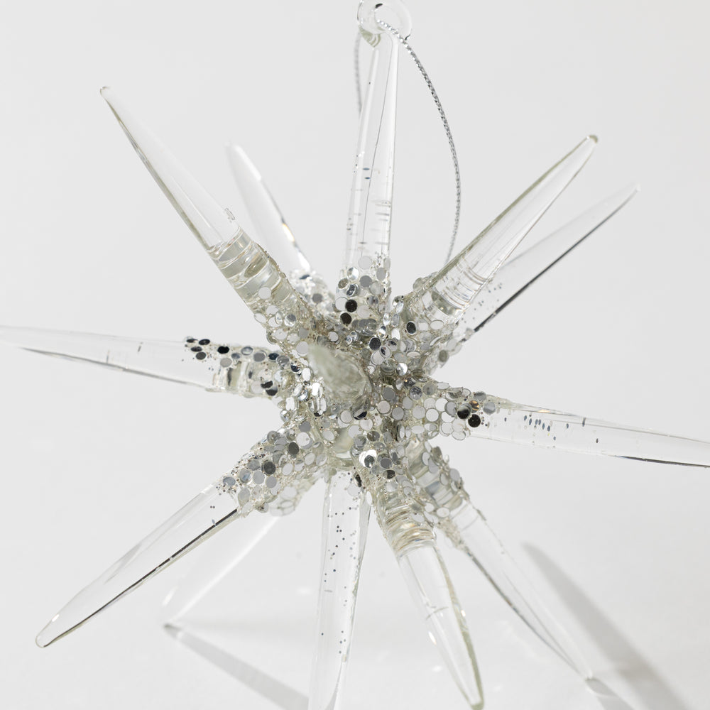 Glass 3D Snowflake Ornament