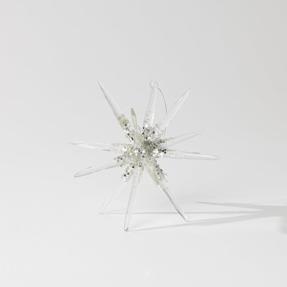 Glass 3D Snowflake Ornament
