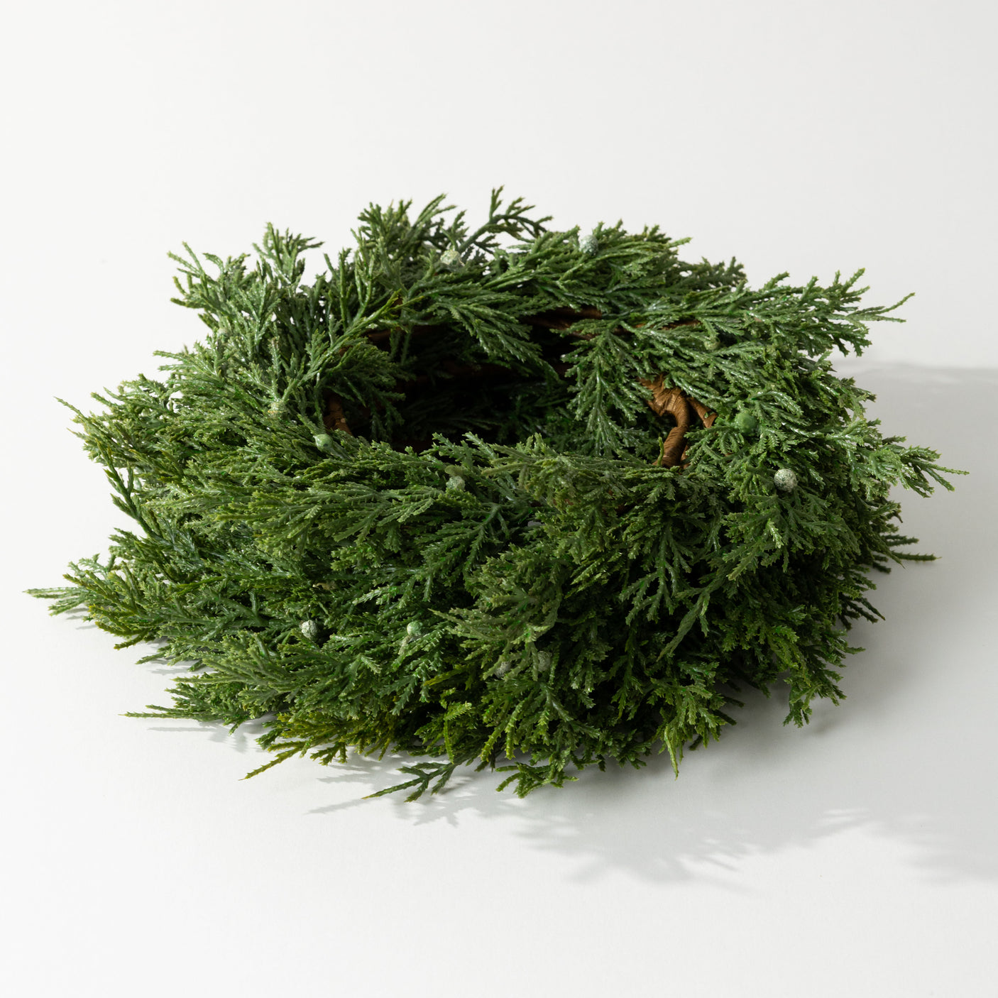 Faux Juniper Wreath Set