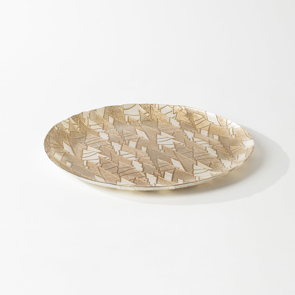 Alpine Tree Glass Platter
