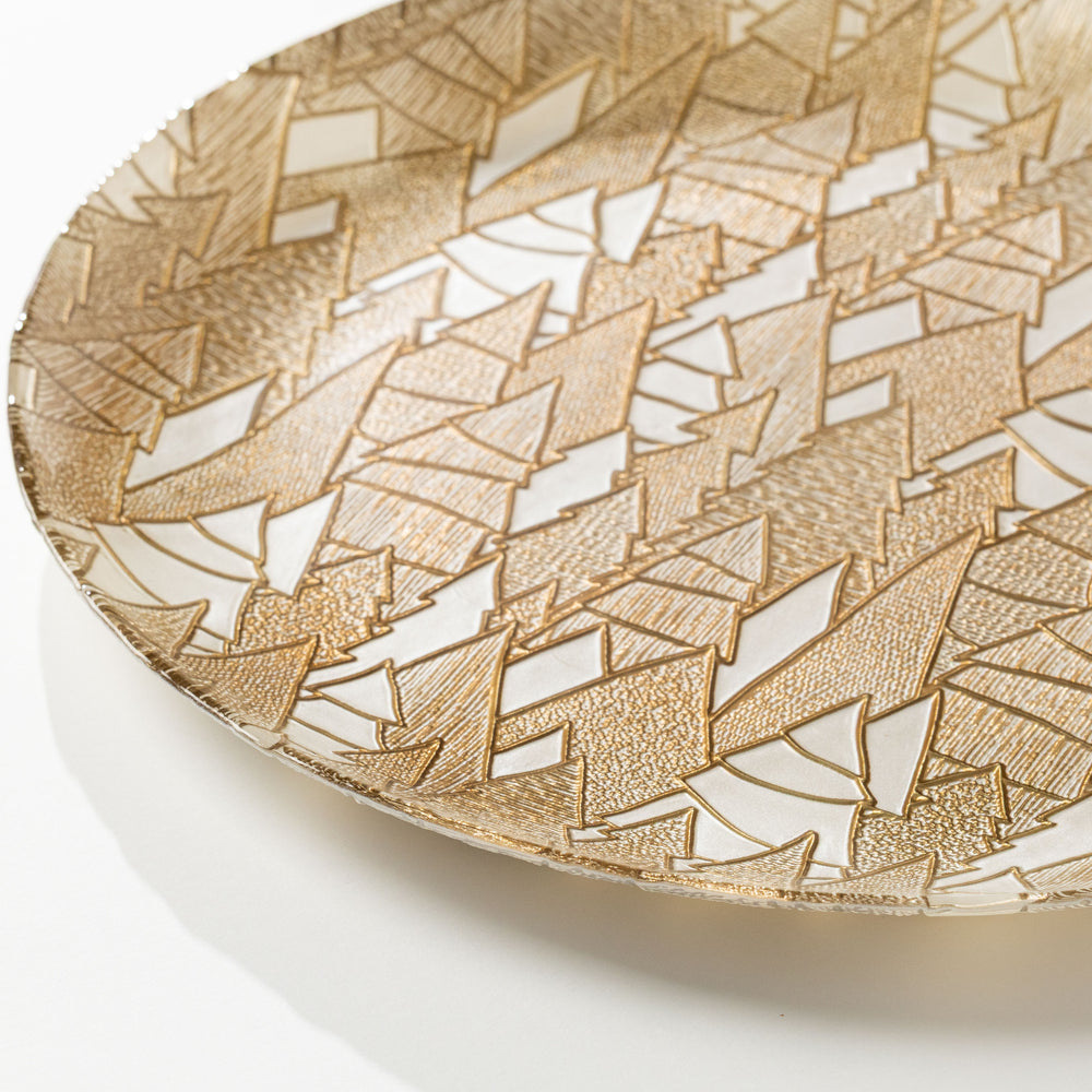 Alpine Tree Glass Platter