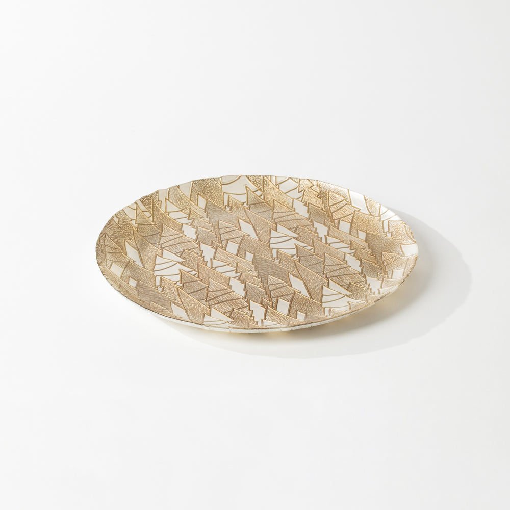 Alpine Tree Glass Platter