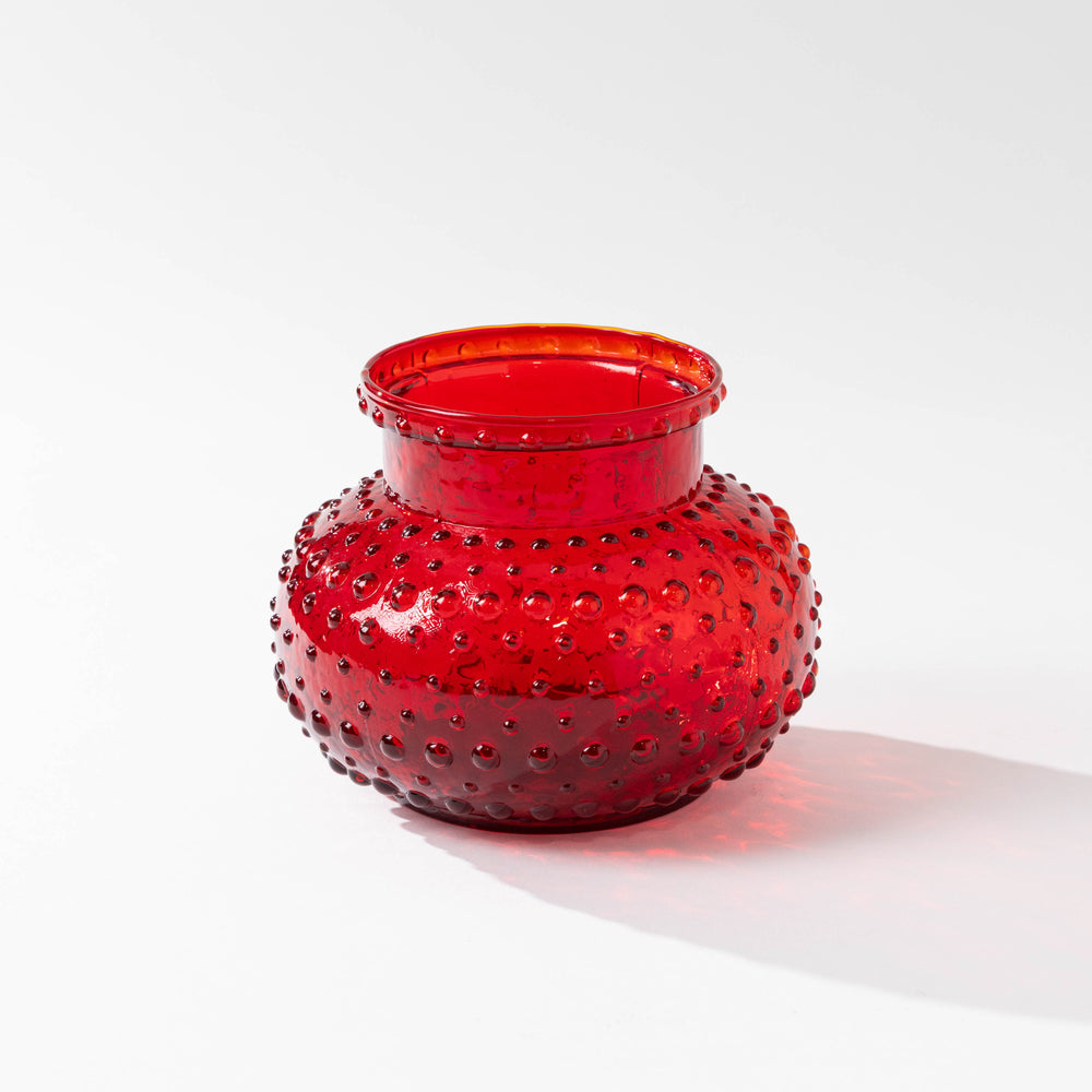 Red Hobnail Vase