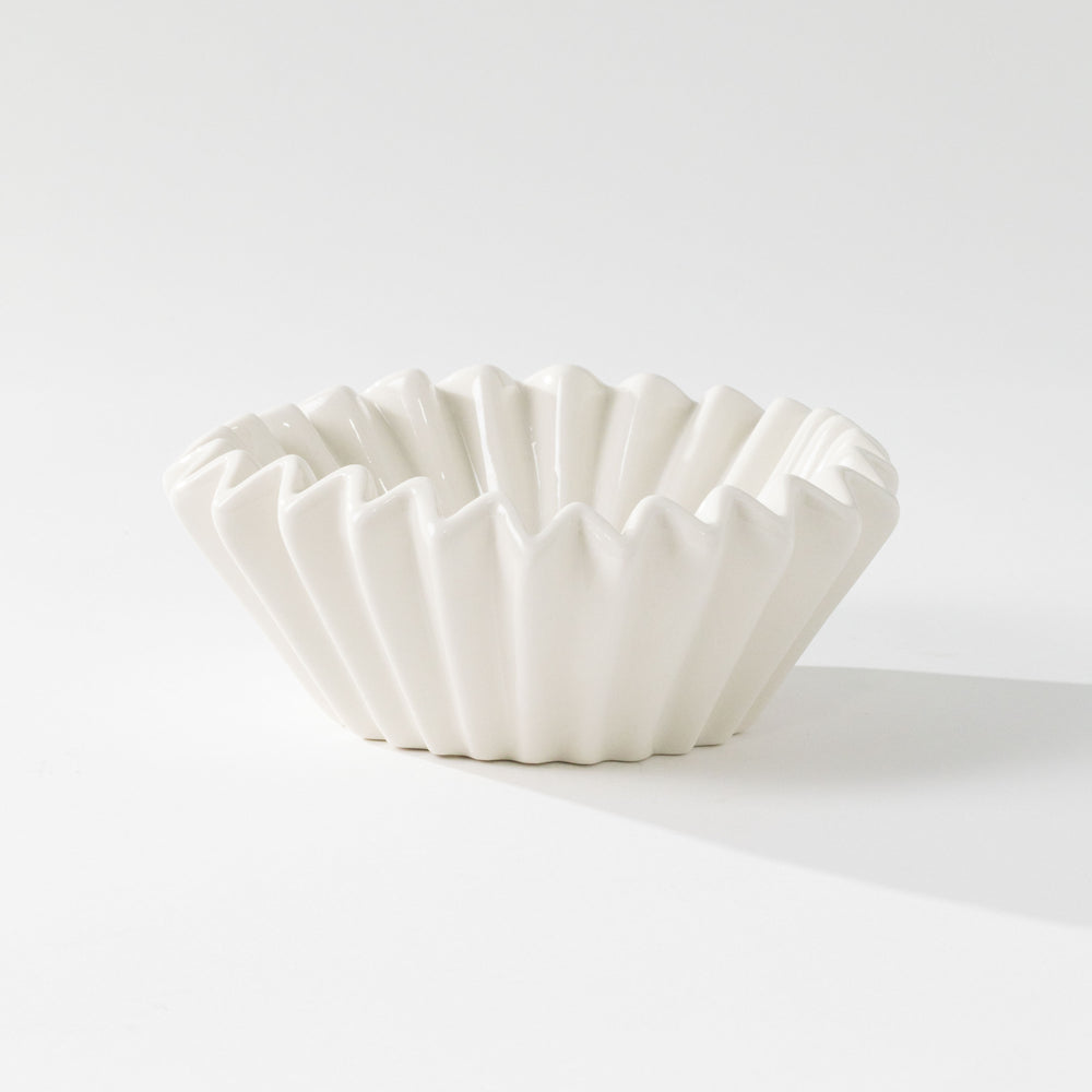 White Fluted Bowl