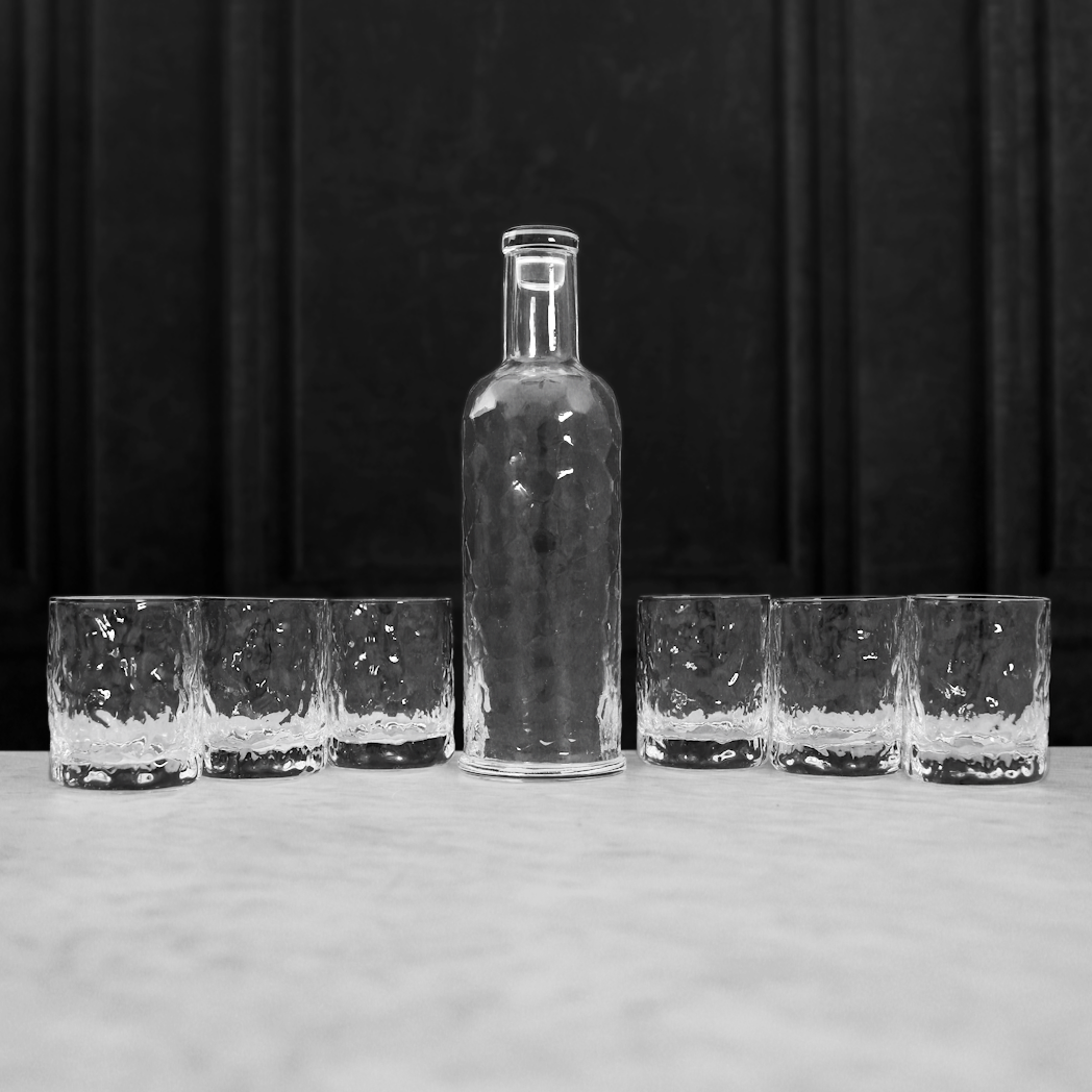 Hammered Drinking Glass Set & Carafe – Modern Locke