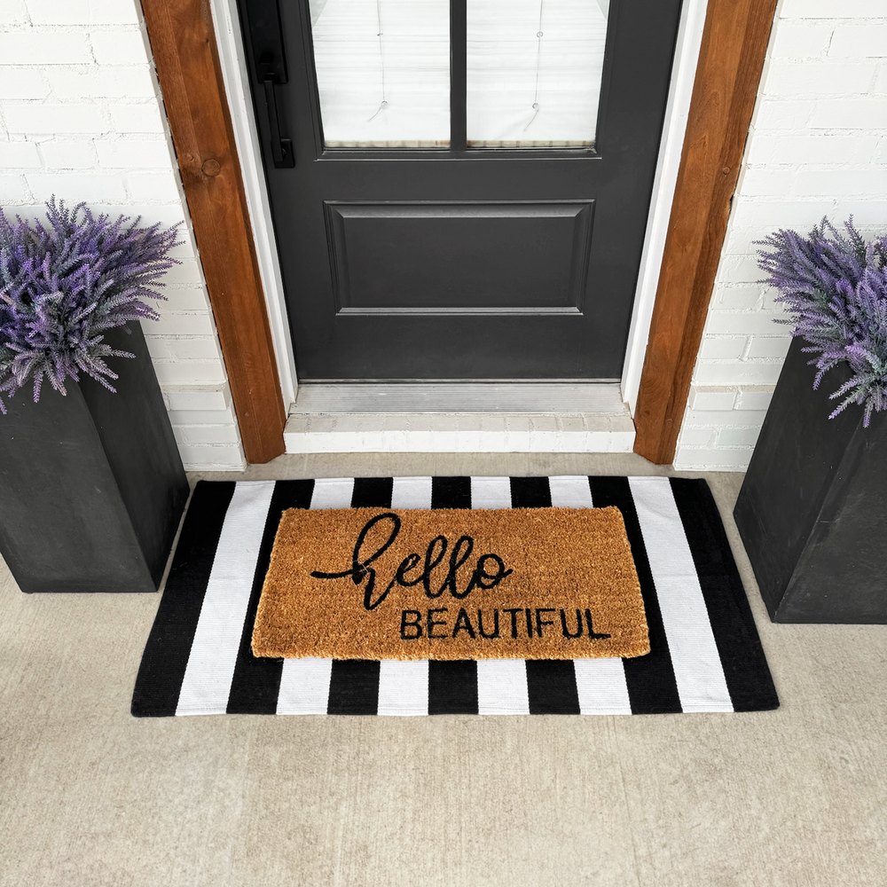 "Hello Beautiful" Doormat