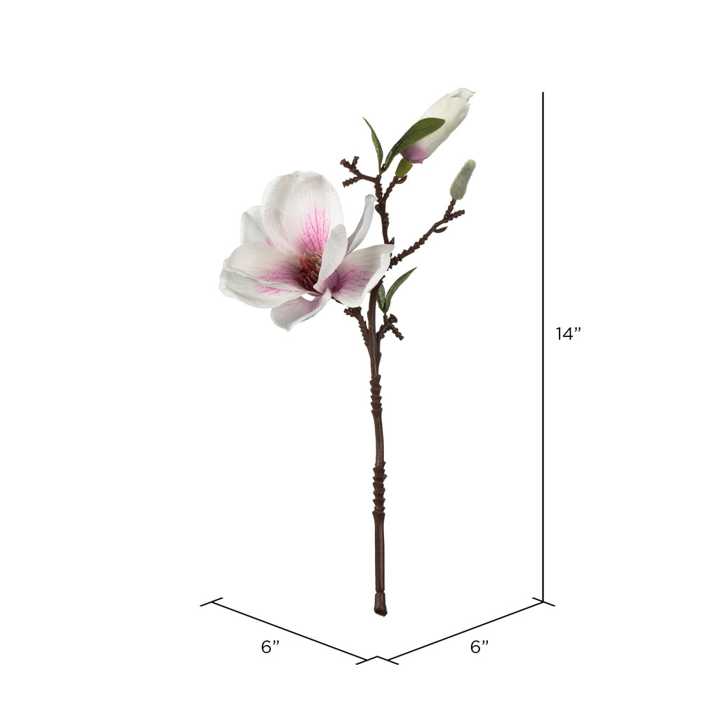 White & Pink Magnolia Pick Bundle