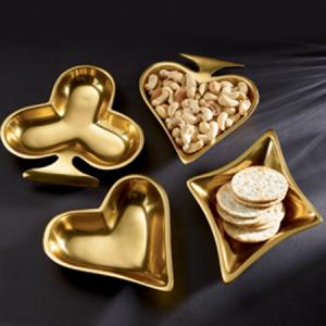 Gilded Card Dish Set