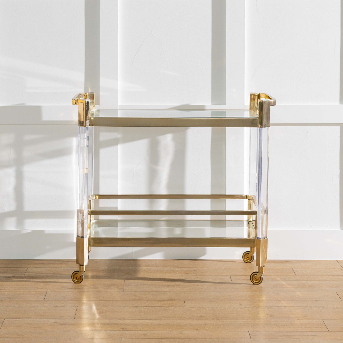 Gold & Acrylic Bar Cart