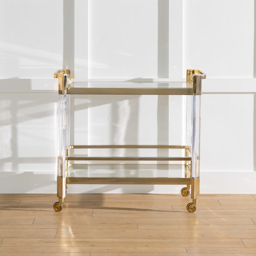 Gold & Acrylic Bar Cart