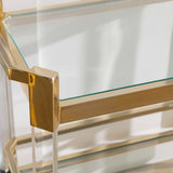 Gold & Acrylic Bar Cart