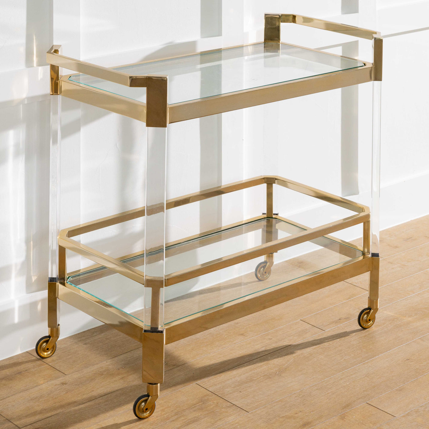 Gold & Acrylic Bar Cart