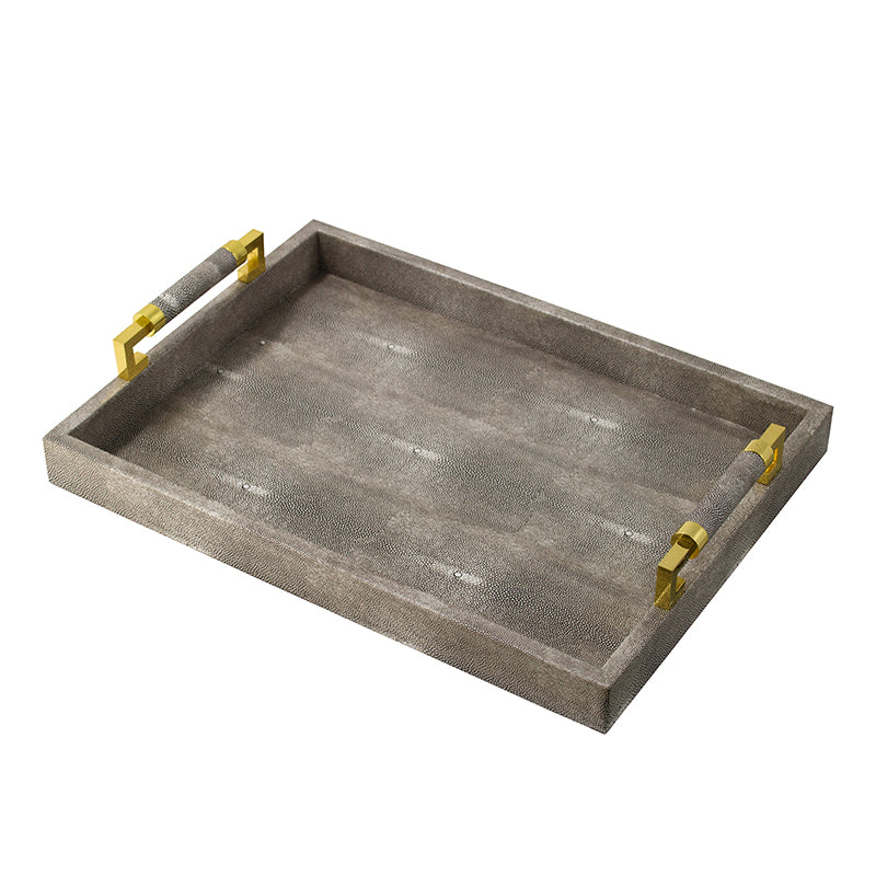 Grey Shagreen Tray