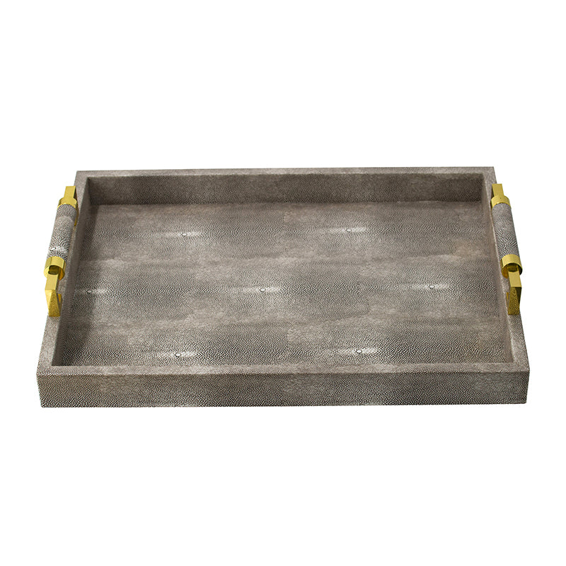 Grey Shagreen Tray