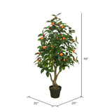 4' Potted Faux Orange Tree