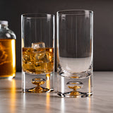 Gold Flake Crystal Glass Sets