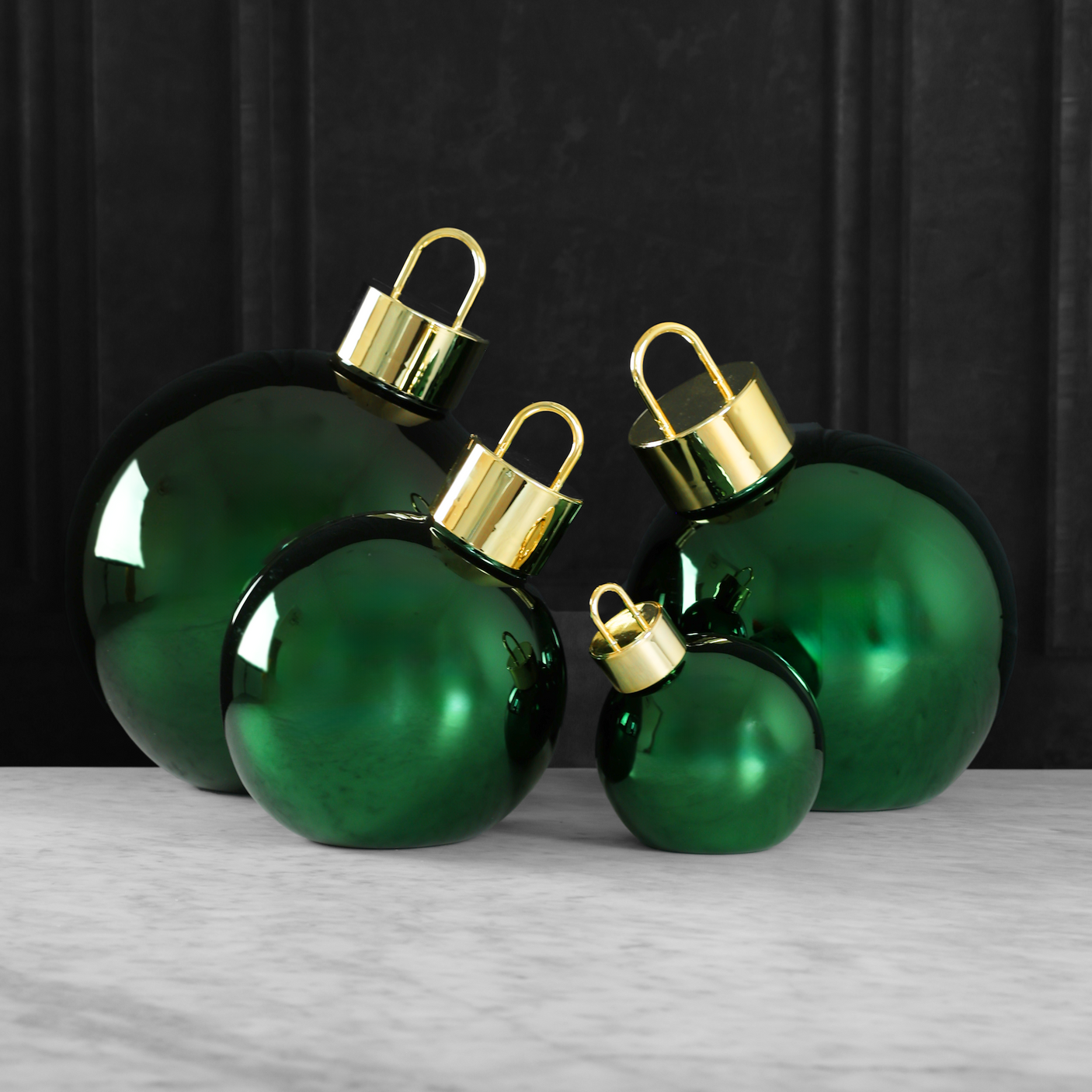 Green Glass LED Ornament Ball