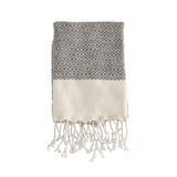 Black & Beige Small Diamond Pattern Turkish Towel