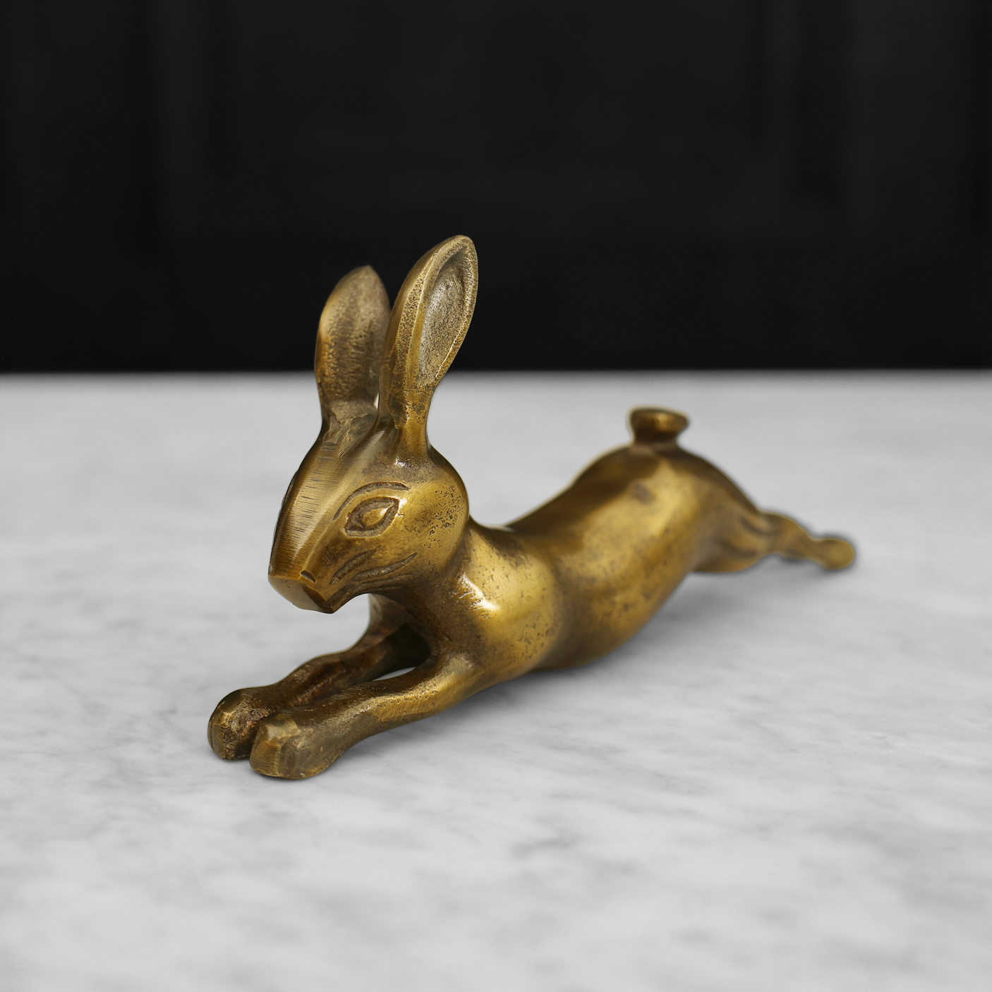 Rabbit w/ Antique Brass Finish