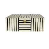 Black & White Striped Resin Box - Blemished