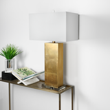 Gold Rectangular Table Lamp