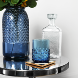 Blue Hobnail Drinking Glass Set