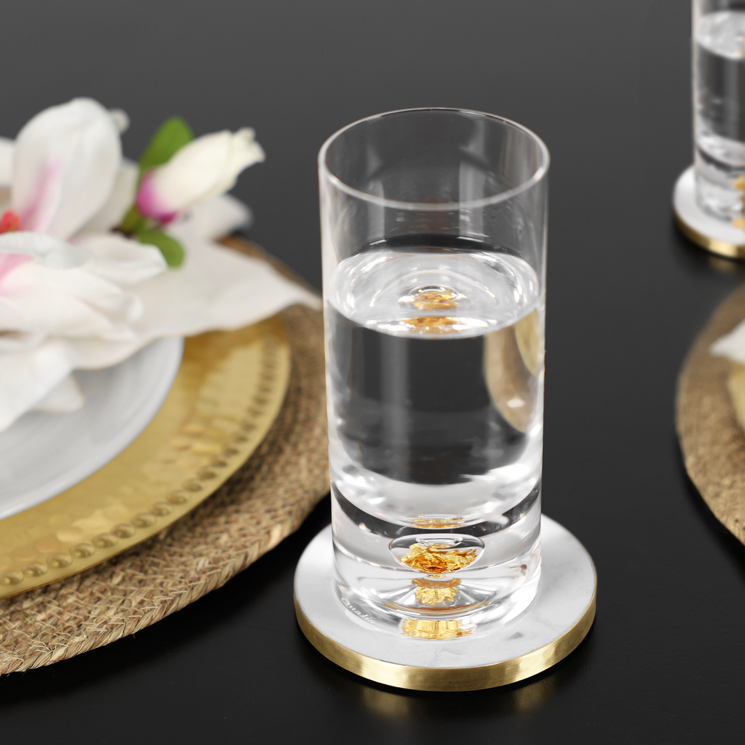 Gold Flake Crystal Glass Sets
