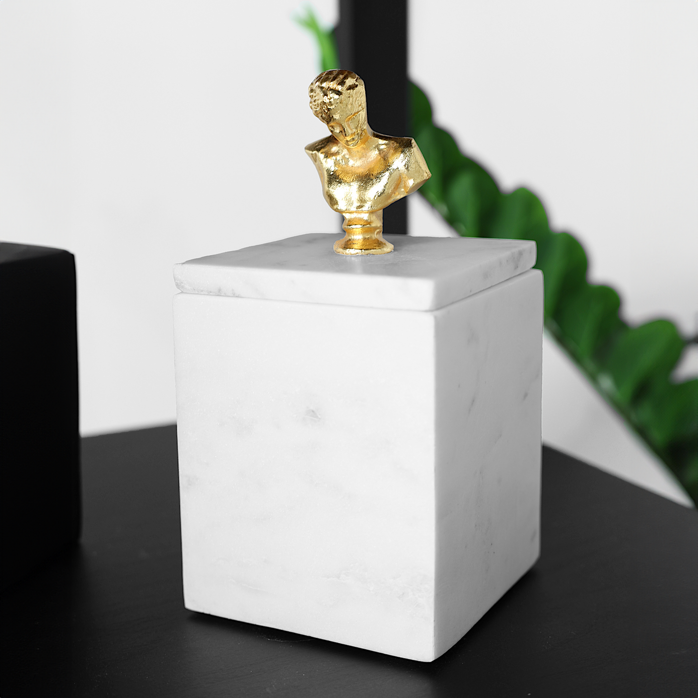 White Marble Bust Box