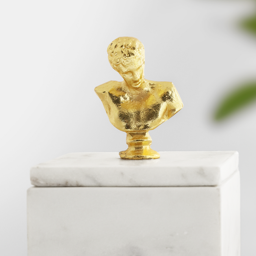 White Marble Bust Box