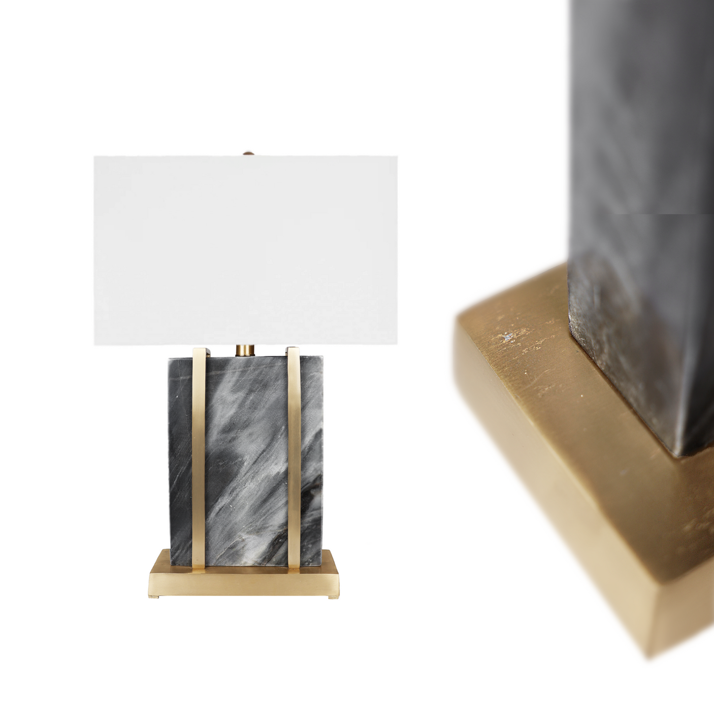 Black Marble Lamp - Blemished